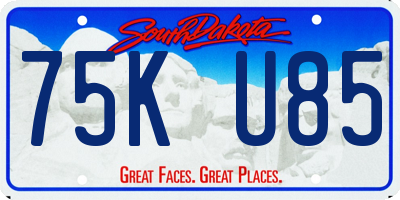SD license plate 75KU85