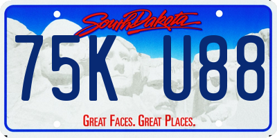 SD license plate 75KU88