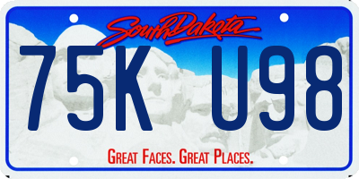 SD license plate 75KU98