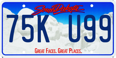 SD license plate 75KU99