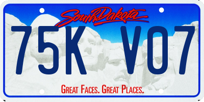 SD license plate 75KV07