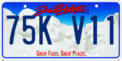 SD license plate 75KV11