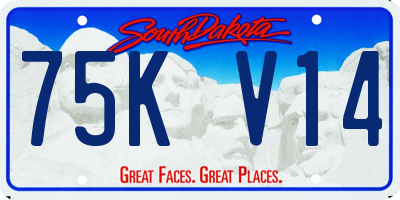SD license plate 75KV14