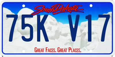 SD license plate 75KV17