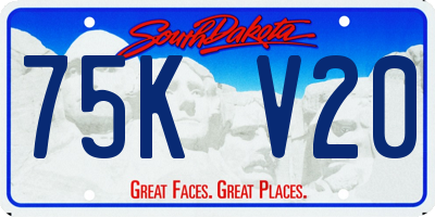 SD license plate 75KV20