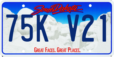 SD license plate 75KV21