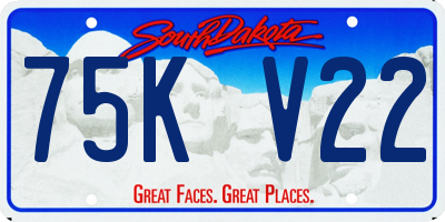 SD license plate 75KV22