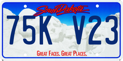 SD license plate 75KV23