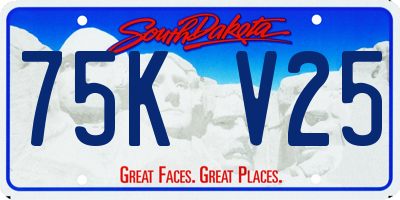 SD license plate 75KV25