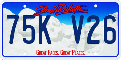 SD license plate 75KV26