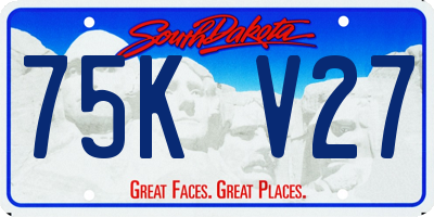 SD license plate 75KV27