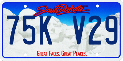 SD license plate 75KV29