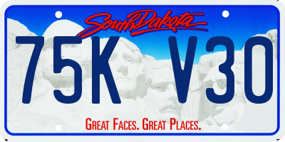 SD license plate 75KV30
