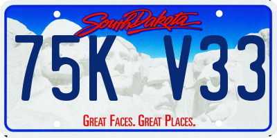 SD license plate 75KV33