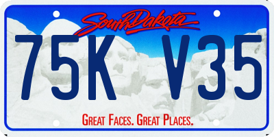 SD license plate 75KV35