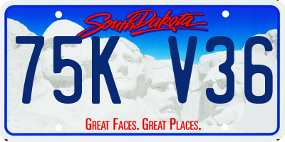 SD license plate 75KV36
