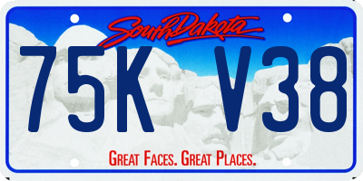 SD license plate 75KV38