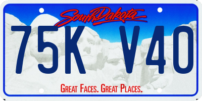 SD license plate 75KV40
