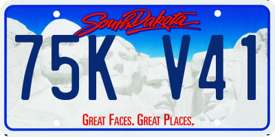 SD license plate 75KV41