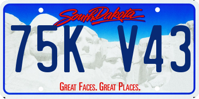 SD license plate 75KV43