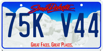 SD license plate 75KV44