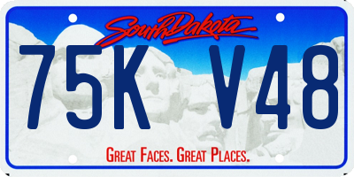 SD license plate 75KV48