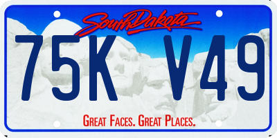 SD license plate 75KV49