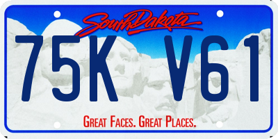 SD license plate 75KV61