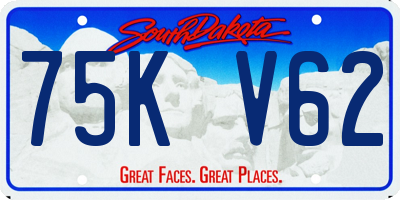 SD license plate 75KV62