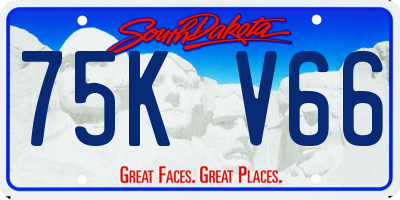 SD license plate 75KV66