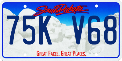 SD license plate 75KV68