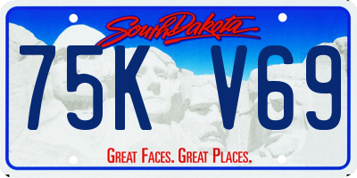 SD license plate 75KV69