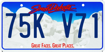 SD license plate 75KV71