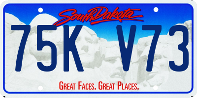 SD license plate 75KV73