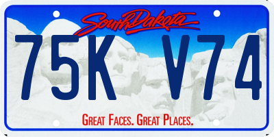 SD license plate 75KV74