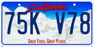 SD license plate 75KV78