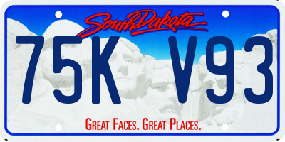 SD license plate 75KV93