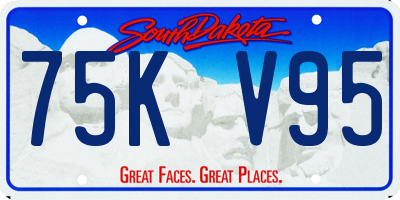 SD license plate 75KV95