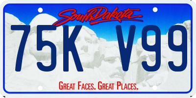 SD license plate 75KV99