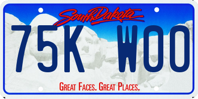 SD license plate 75KW00