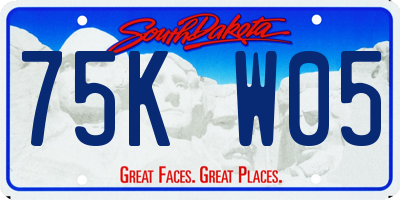 SD license plate 75KW05