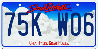 SD license plate 75KW06
