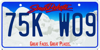 SD license plate 75KW09