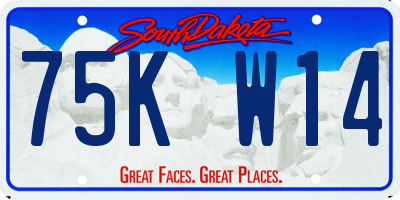 SD license plate 75KW14