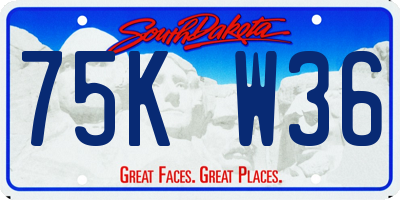 SD license plate 75KW36