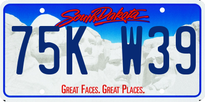 SD license plate 75KW39