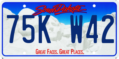 SD license plate 75KW42