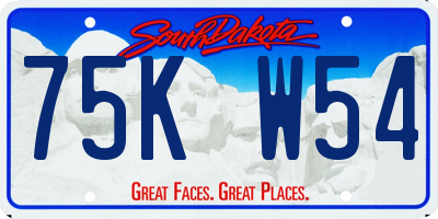 SD license plate 75KW54