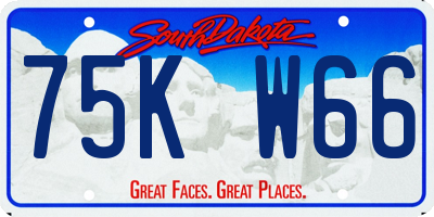 SD license plate 75KW66