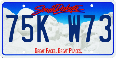 SD license plate 75KW73